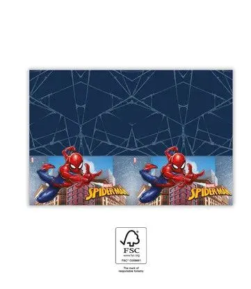 Újdonság Pókember Crime Fighter papír asztalterítő 120x180 cm FSC