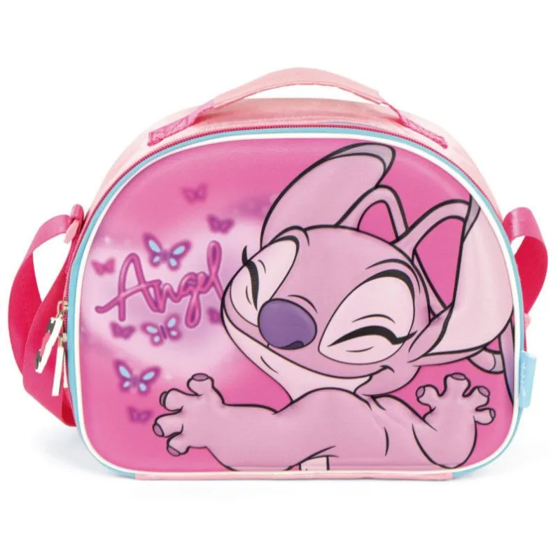 Kiárusítás Disney Lilo és Stitch, A csillagkutya Pink Angel 3D thermo uzsonnás táska 26 cm