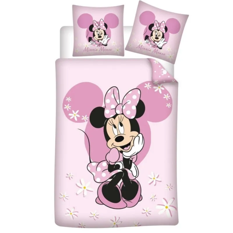 Végkiárusítás Disney Minnie Cute ágyneműhuzat 140×200cm, 65x65 cm