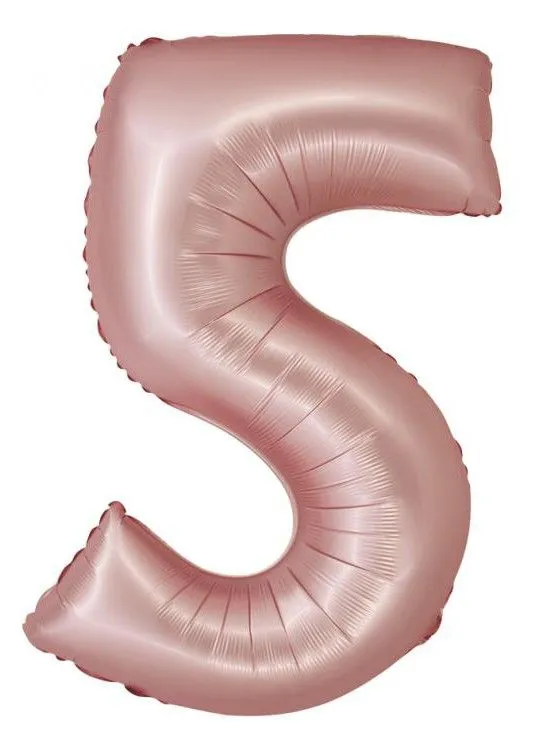 Rózsaszín 5-ös Light Pink Mat szám fólia lufi 76 cm Vedd meg most