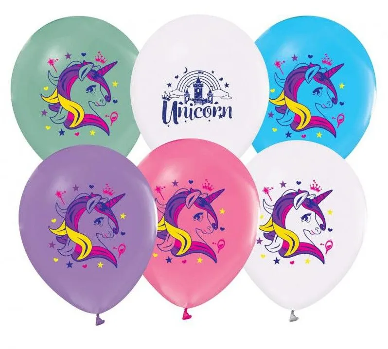 Unikornis Spell léggömb, lufi 5 db-os 12 inch (30cm) Azonnali szállítás