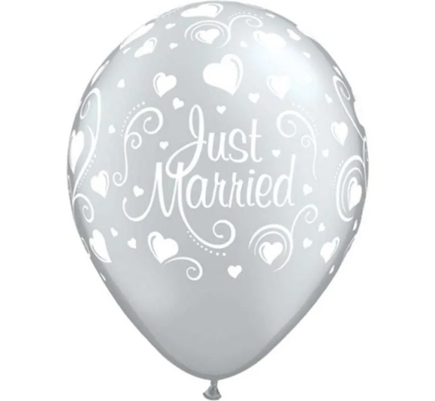Ajánlat Esküvő Metallic Hearts léggömb, lufi 6 db-os 11 inch (28cm)