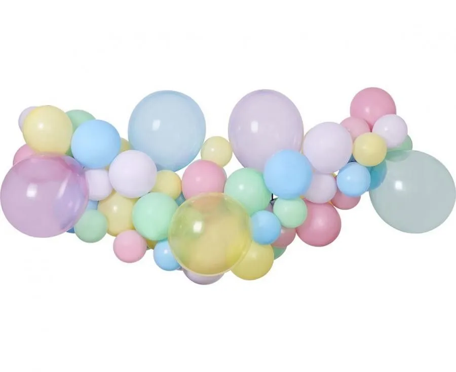 Színes Pastel léggömb, lufi girland szett 65 db-os Gyors kiszállítás