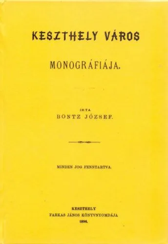 Keszthely város monográfiája Korlátozott ajánlat