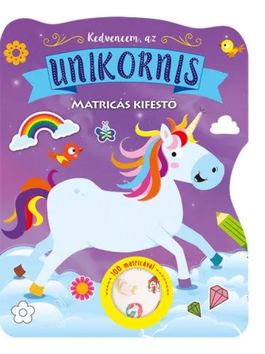 Vedd meg online Kedvencem, az unikornis - Matricás kifestő