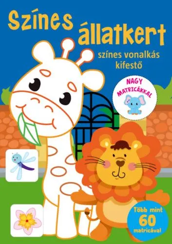 Színes állatkert - Színes vonalkás kifestő Kedvezményes ár