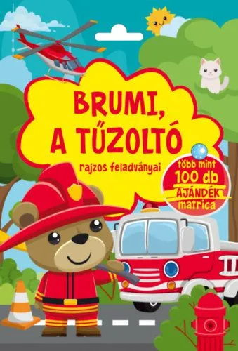Brumi, a tűzoltó rajzos feladványai - Több mint 100 db ajándék matrica Korlátozott ajánlat