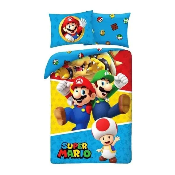 Super Mario ágyneműhuzat 140×200cm, 70×90 cm Gyors szállítás