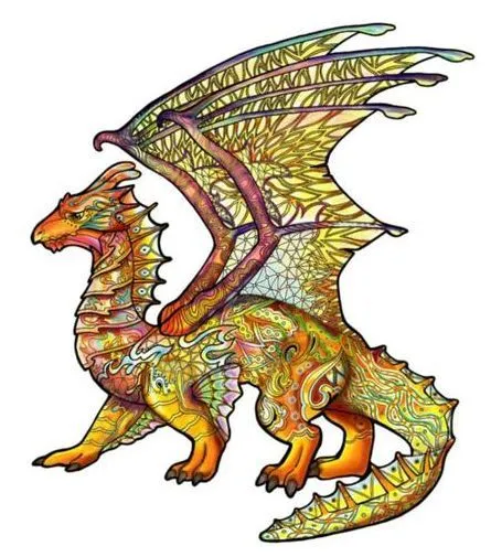 Expressz kézbesítés Fa puzzle – Sárkány (FSC-wood)