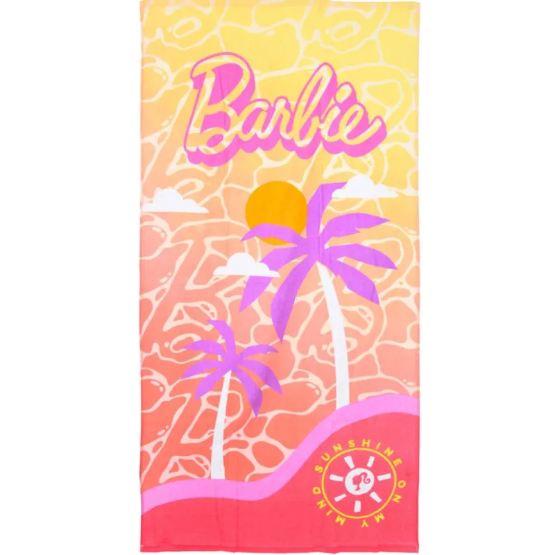 Akciós ár Barbie Palm fürdőlepedő, strand törölköző 70x140cm