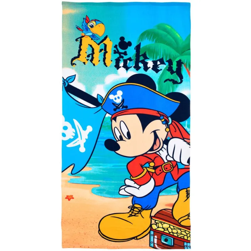 Szuper akció Disney Mickey Pirate fürdőlepedő, strand törölköző 70x140cm (Fast Dry)