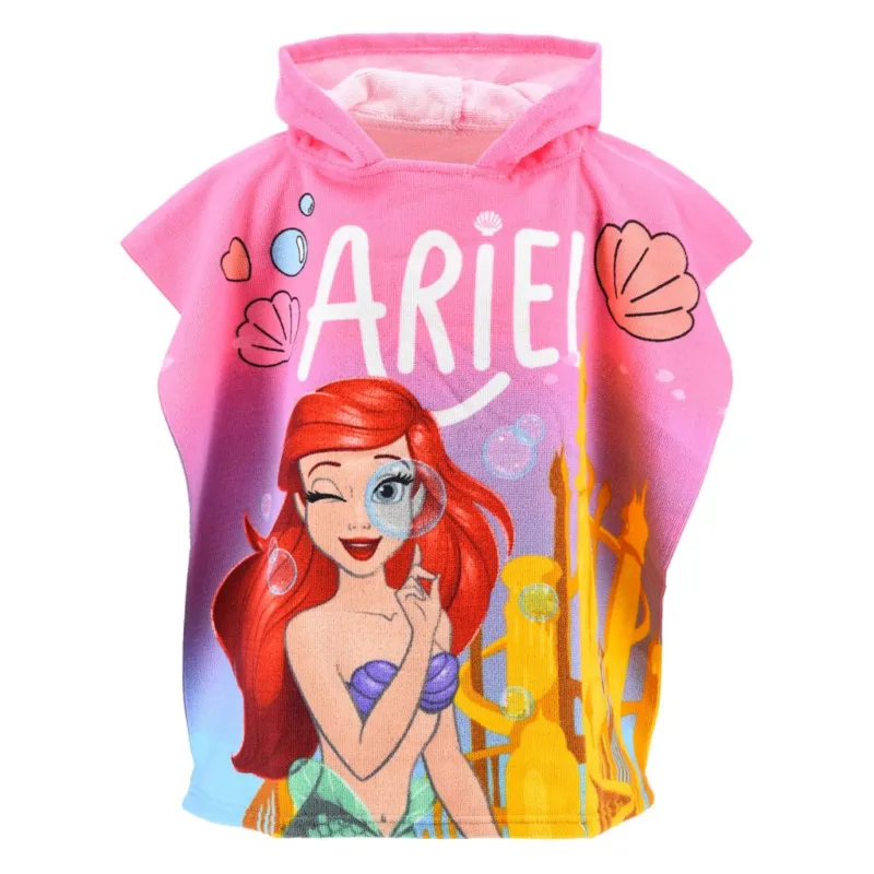 Népszerű Disney Hercegnők Ariel strand törölköző poncsó 55x110 cm (Fast Dry)
