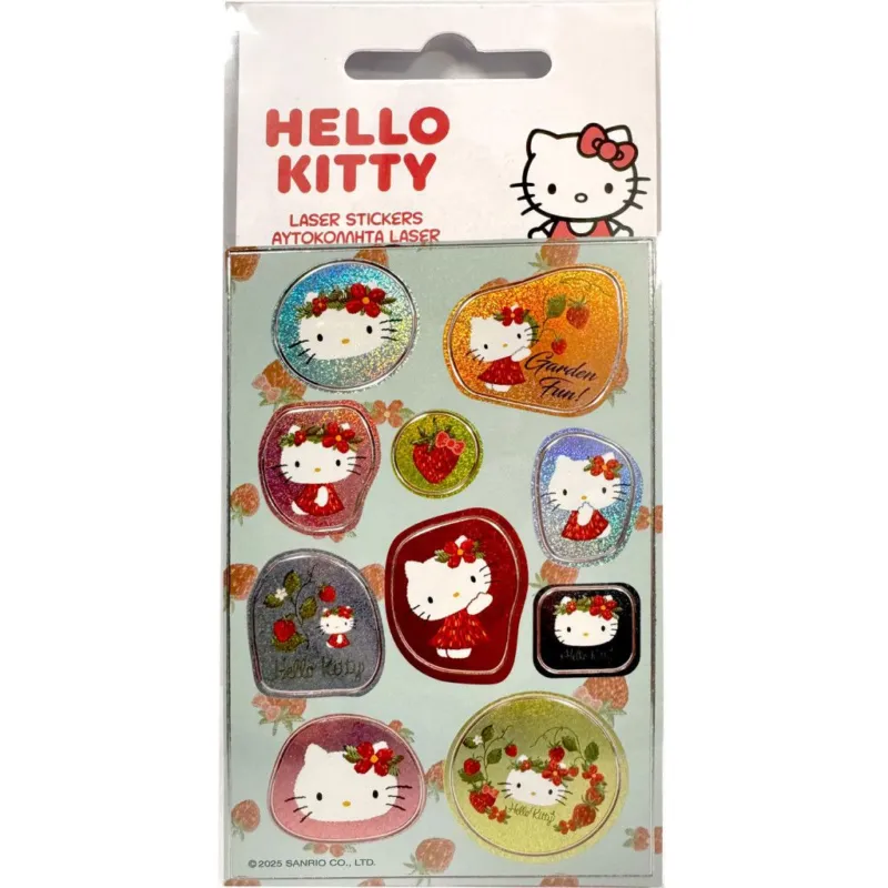 Azonnal elérhető Hello Kitty Garden hologrammos matrica szett