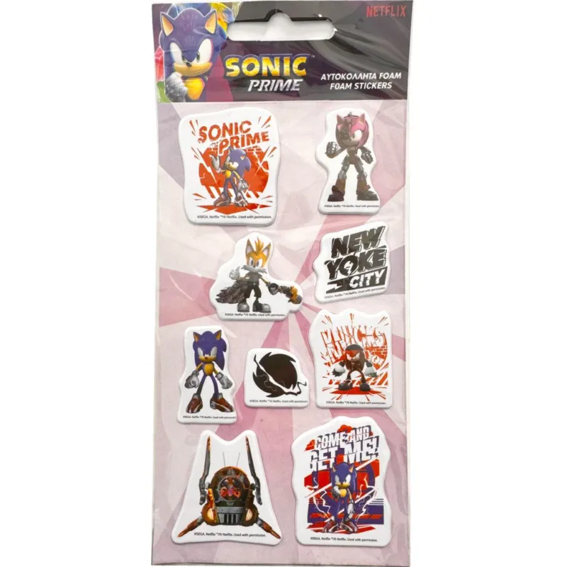 Expressz szállítás Sonic a sündisznó Heroes pufi szivacs matrica szett