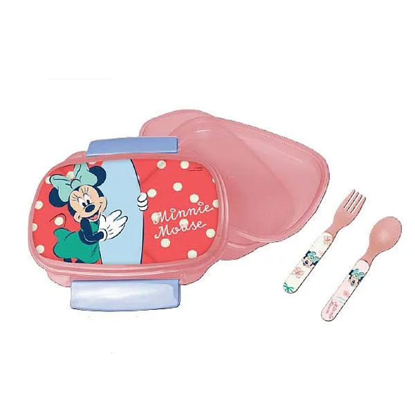 Árcsökkenés Disney Minnie Surf szendvicsdoboz + evőeszköz szett