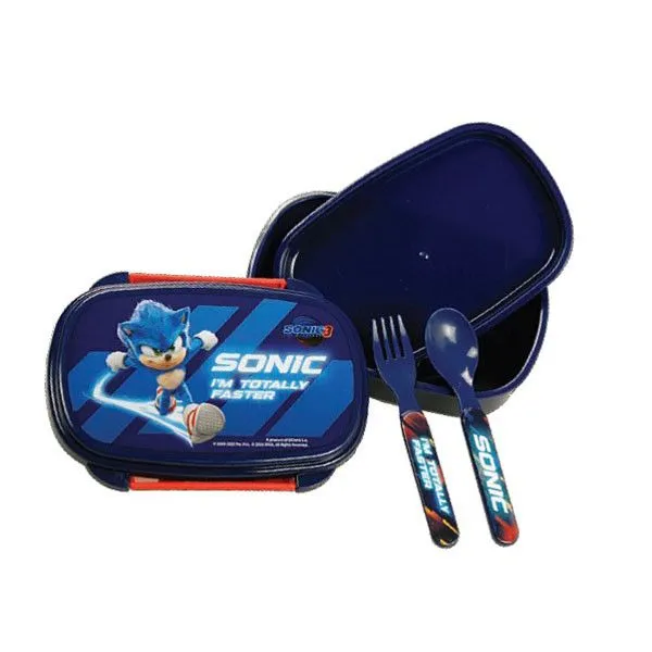 Utolsó esély Sonic a sündisznó Faster szendvicsdoboz + evőeszköz szett