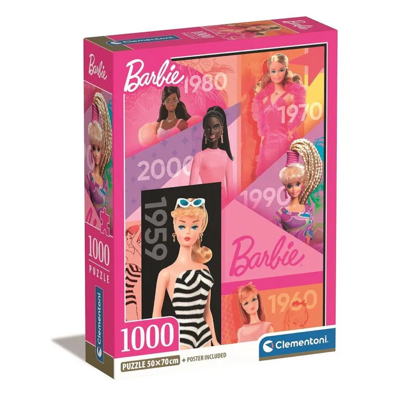 Expressz kézbesítés Barbie Years 1000 db-os Compact puzzle Clementoni