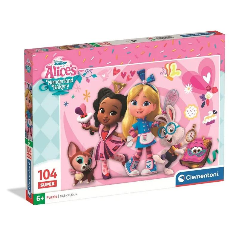 Végkiárusítás Disney Alice Csodaország cukrászdája Fergie 104 db-os puzzle Clementoni