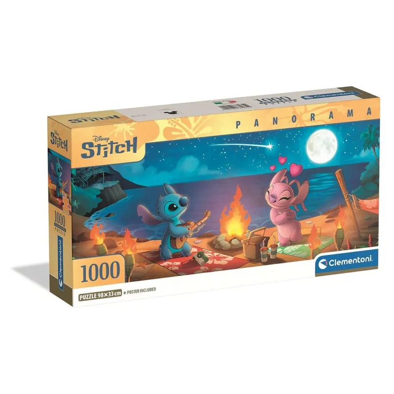 Árcsökkenés Disney Lilo és Stitch, A csillagkutya 1000 db-os panorama Compact puzzle Clementoni