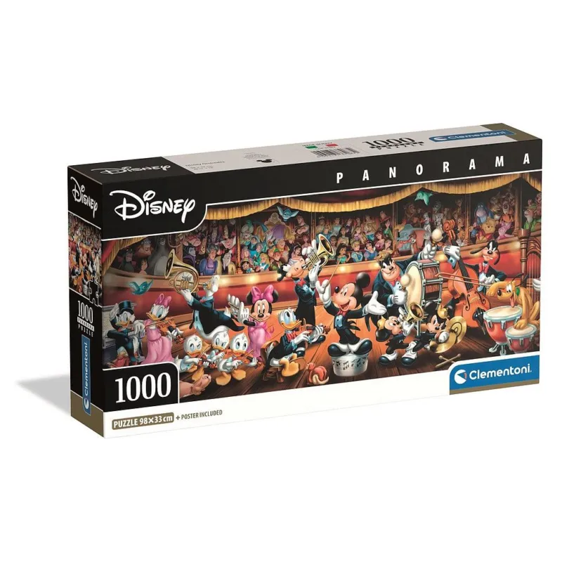 Disney Orchestra 1000 db-os panorama Compact puzzle Clementoni Gyors szállítás