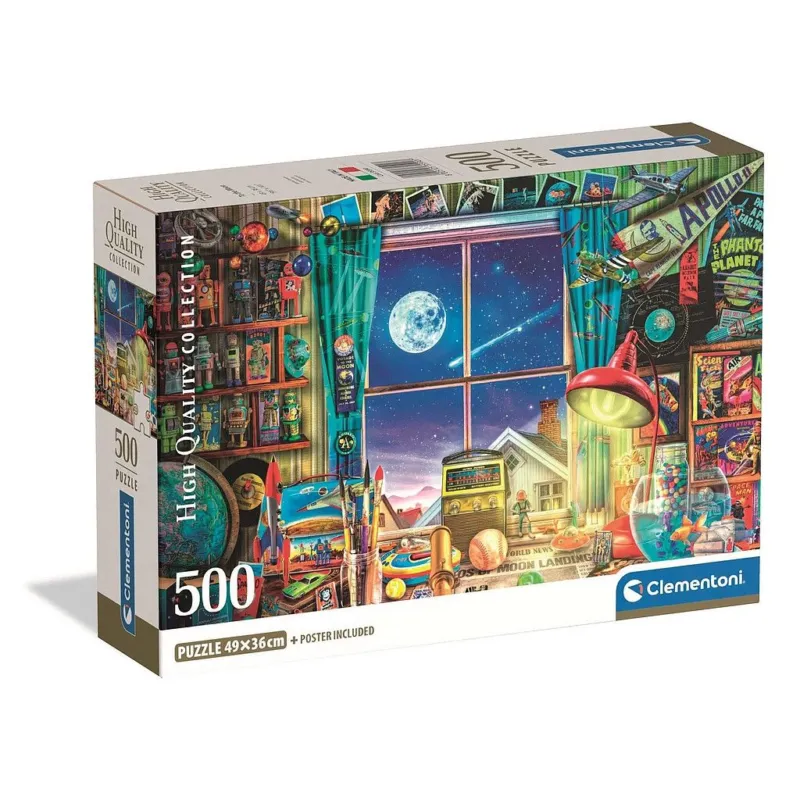 Gyerekszoba To the Moon 500 db-os Compact puzzle Clementoni Gyors szállítás