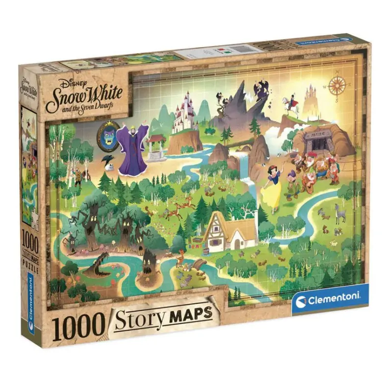 Végkiárusítás Mesetérkép Snow White 1000 db-os puzzle Clementoni