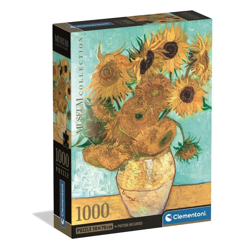 Vedd meg online Művészet Sunflowers 1000 db-os Compact puzzle Clementoni