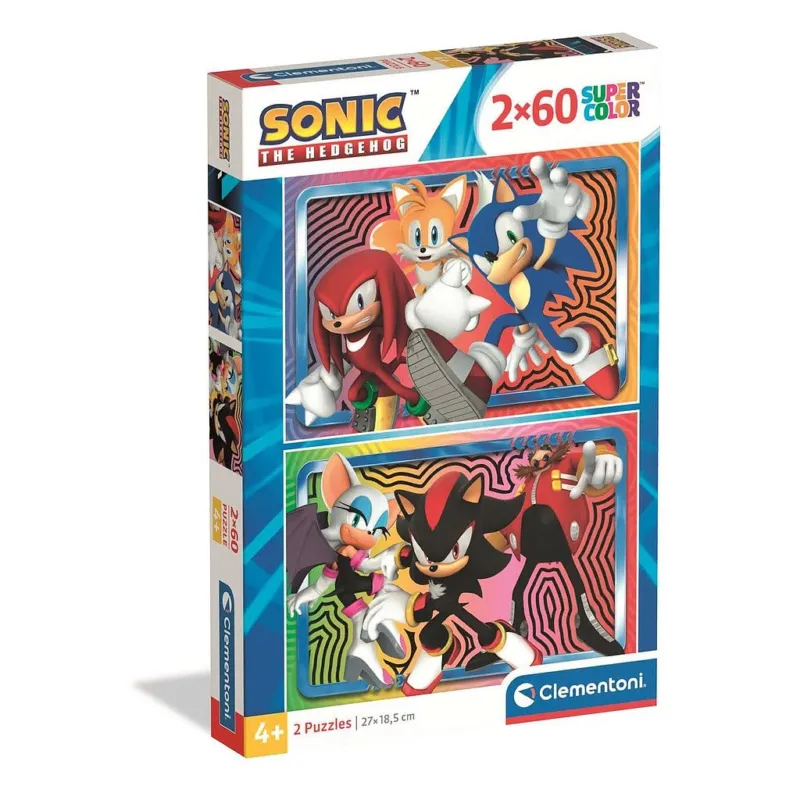 Vedd meg online Sonic a sündisznó 2x60 db-os puzzle Clementoni