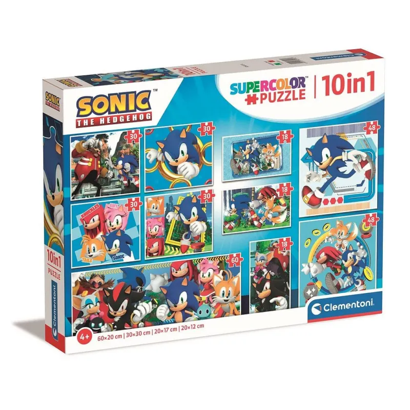 Sonic a sündisznó Heroes Rivals 10 az 1-ben puzzle Clementoni Szuper akció