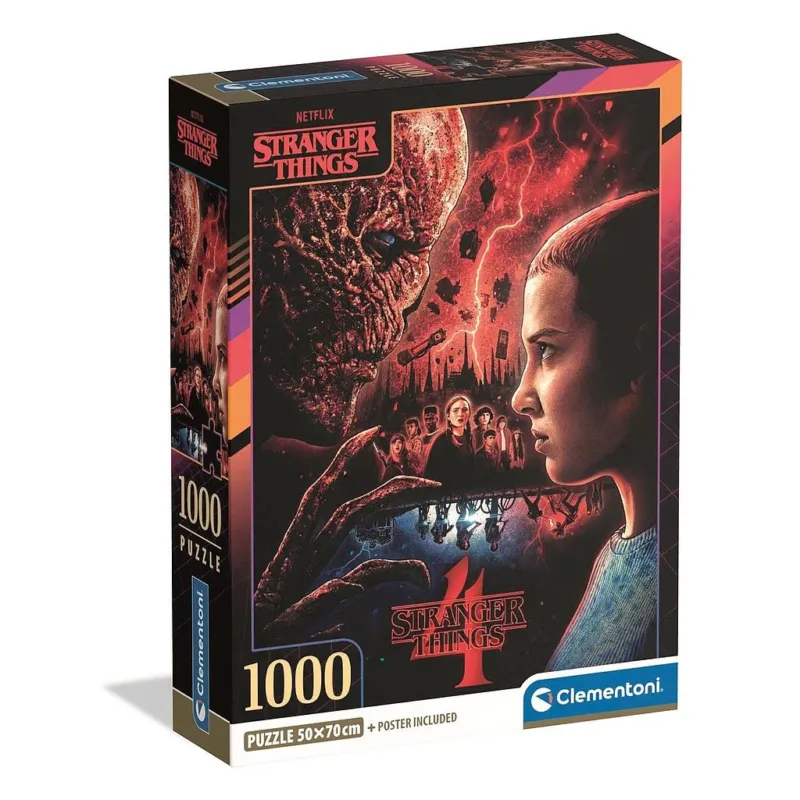 Stranger Things Eleven vs. Vecna 1000 db-os Compact puzzle Clementoni Szuper akció