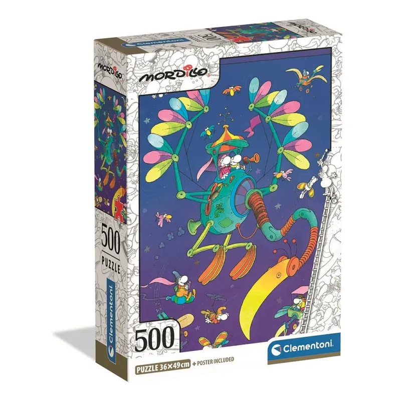 Színes Mordillo 500 db-os Compact puzzle Clementoni Szuper ajánlat