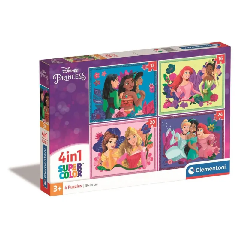 Biztonságos vásárlás Disney Hercegnők Whimsical 4 az 1-ben puzzle Clementoni