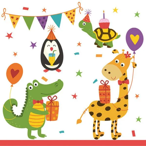 Állatos Cute Party szalvéta 20 db-os 33x33 cm Különleges ajánlat