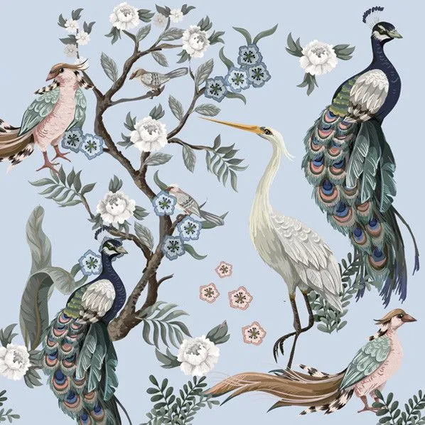 Biztonságos fizetés Állatos Peacocks&Heron szalvéta 20 db-os 33x33 cm