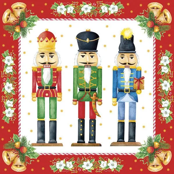 Nézd meg most Karácsony Watercolour Nutcrackers szalvéta 20 db-os 33x33 cm