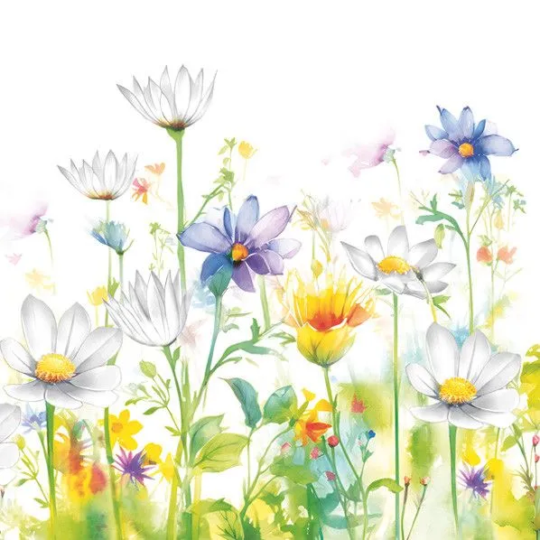 Azonnali szállítás Virág Meadow szalvéta 20 db-os 33x33 cm