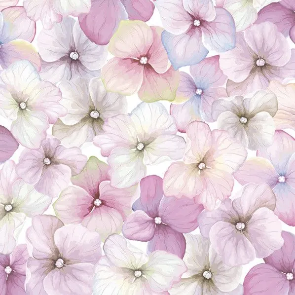 Virág Pink Hydrangea szalvéta 20 db-os 33x33 cm Csak ma