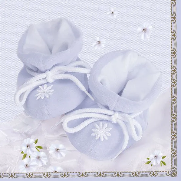 Babaváró Little Blue Shoes szalvéta 20 db-os 33x33 cm Expressz szállítás