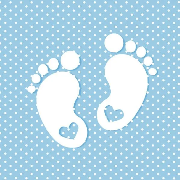 Babaváró Little Feet Blue szalvéta 20 db-os 33x33 cm Expressz szállítás