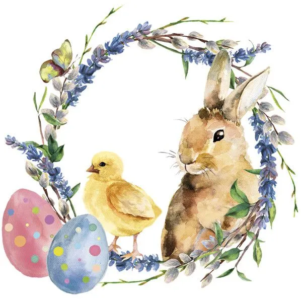 Ajánlat Húsvét Chicken & Rabbit szalvéta 20 db-os 33x33 cm