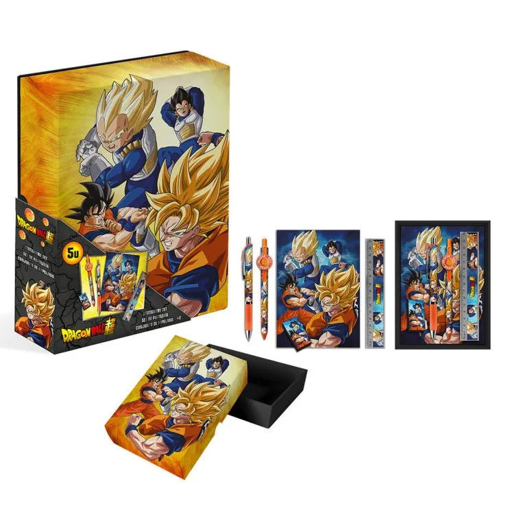 Gyors szállítás Dragon Ball 5 db-os írószer szett dobozban