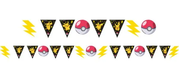 Utolsó esély Pokémon Thunder papír zászlófüzér 330 cm