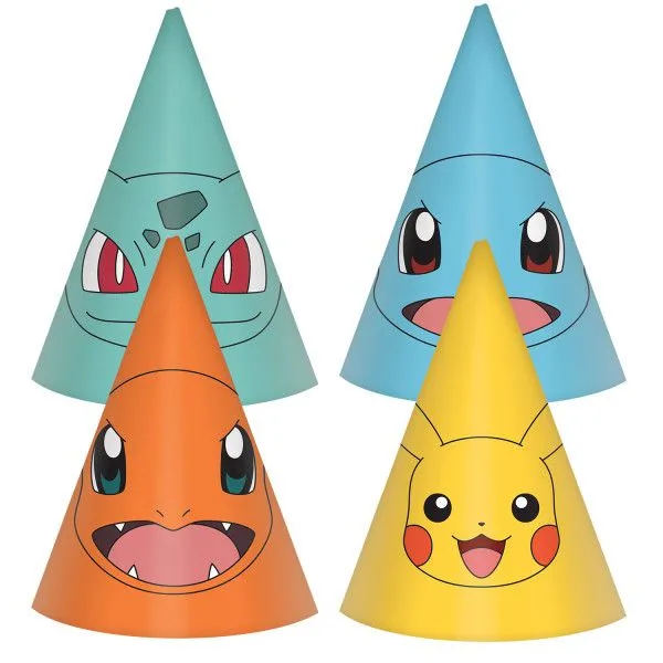 Biztonságos fizetés Pokémon Thunder parti kalap, csákó 8 db-os