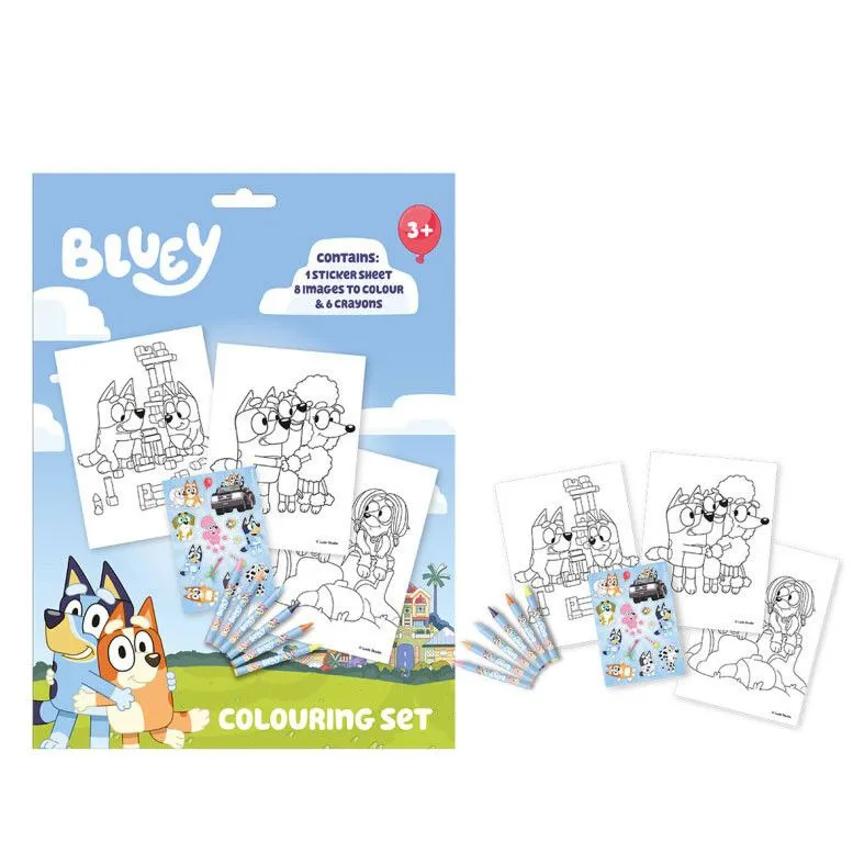 Árengedmény Bluey Life színező szett matricával