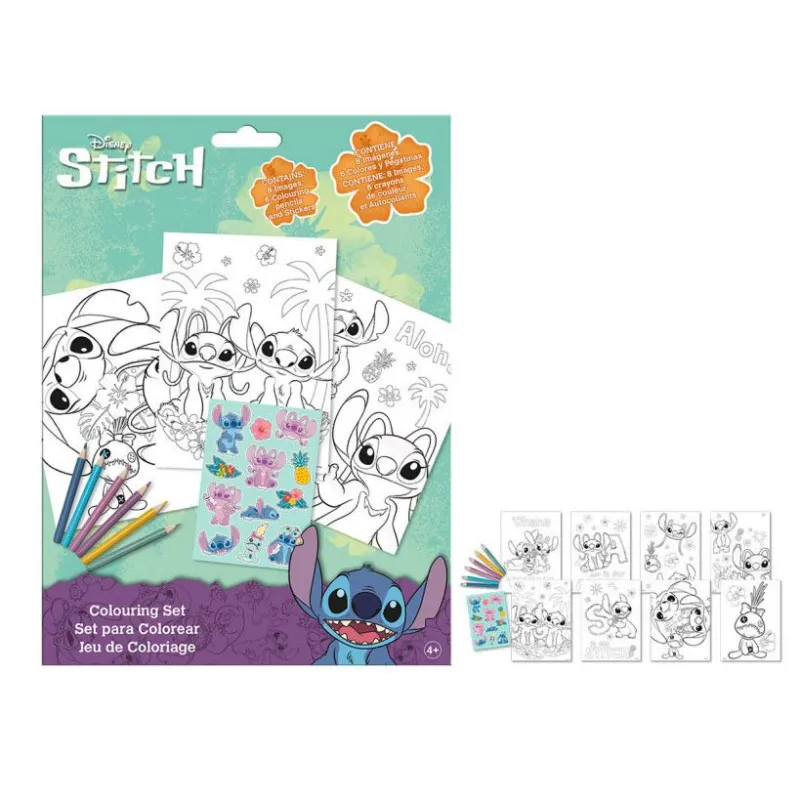Kiárusítás Disney Lilo és Stitch, A csillagkutya színező szett matricával