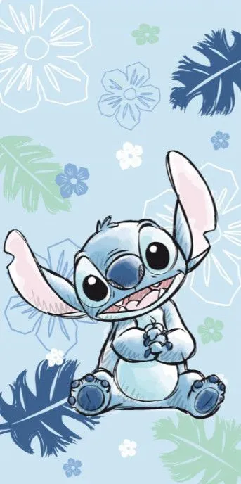 Ne maradj le Disney Lilo és Stitch, A csillagkutya Ohana Blue fürdőlepedő, strand törölköző 70x140cm