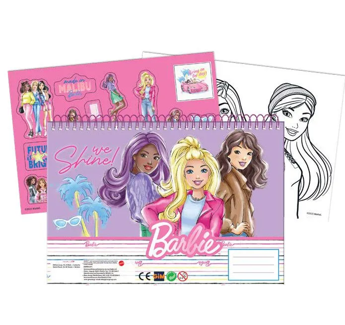 Vedd meg most Barbie Paints A/4 spirál vázlatfüzet 40 lapos matricával
