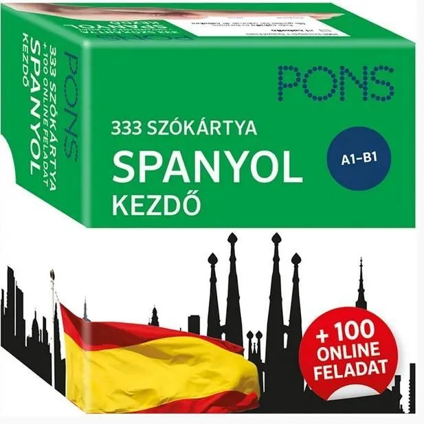 PONS 333 szókártya SPANYOL kezdő plusz 100 online feladat Biztonságos fizetés