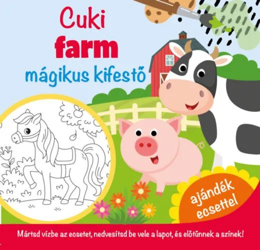 Akció Cuki farm mágikus kifestő - ajándék ecsettel