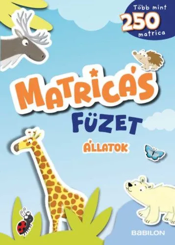 Bestseller Matricás füzet - Állatok - Több mint 250 matricával